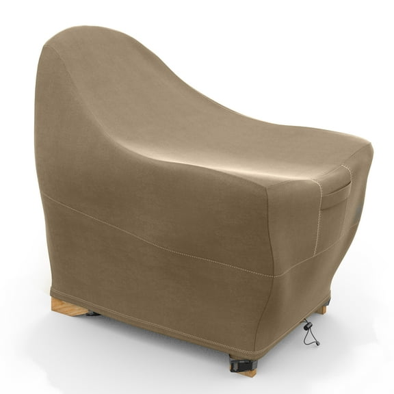 Premium Adirondack Patio Chair Cover - Breathable, Heavy-Duty Cover with Water-Resistant PVC liner, Adjustable Elastic Hem, Click-Close Straps, and Air Vents - Hyslop Collection