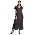 thumbnail image 2 of Moomaya Robe Longue Maxi pour Femmes à Manches Courtes, Robe Formelle/décontractée avec Poches P-TTG, 2 of 6