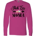 thumbnail image 3 of Inktastic Shih Tzu Mama with Flowers and Arrow Long Sleeve T-Shirt, 3 of 5