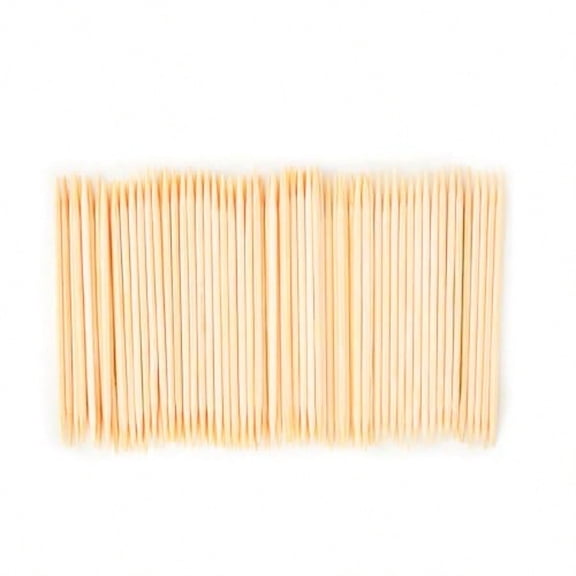 Bamboo Toothpicks for Teeth Cleaning Appetizer Olive Barbecue Fruit Double-Points Wooden Toothpick.600 Count