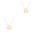 thumbnail image 1 of Sonducket DIY collar de amistad ajustable cómodo Ins a prueba de herrumbre superficie lisa ligero accesorio de moda Libra oro libra oro 2piezas Sonducket CBP198527, 1 of 6