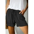 thumbnail image 1 of Women's Black Strive Pocketed Tencel Shorts, 1 of 6