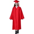 thumbnail image 2 of 50 % de Réduction! Robes pour Femmes 2024 Invité de Mariage, Robe à Manches Longues Unie Col Rond Rouge TTG, 2 of 4