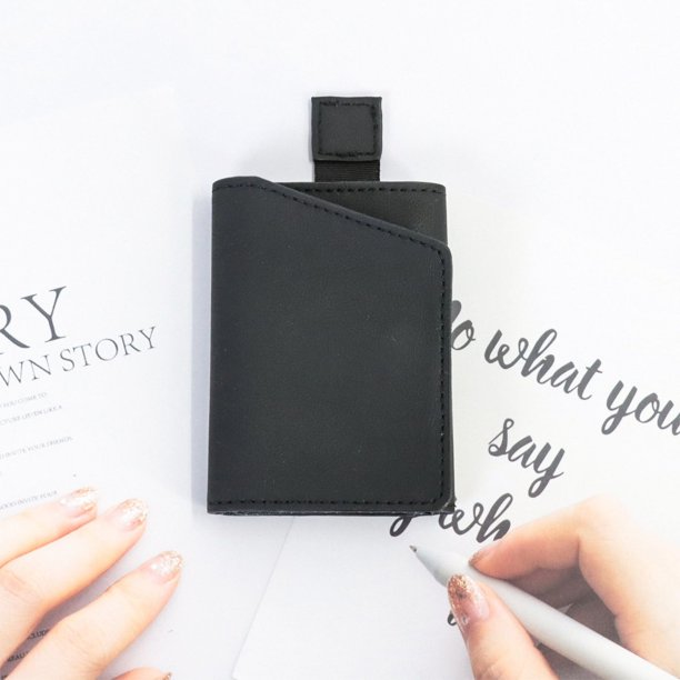 Monedero con elástico para tarjetas y posicionamiento de cepillo antirrobo, tarjetero de cuero para hombre, tarjetero de cuero Crazy Horse, tarjetero bancario