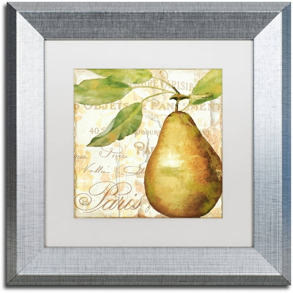 Trademark Fine Art "Cafe d?Or VI" Canvas Art by Color Bakery White Matte, Silver Frame