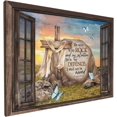 thumbnail image 2 of Christian Wall Art Religious Window Rock Butterfly Pictures Wall Decor Scripture Canvas Painting Print Artwork Modern Home Decor Framed For Living room Bedroom Bathroom12inX16in, 2 of 6