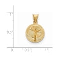 thumbnail image 2 of 14k Yellow Gold Corpus Crucified Christ Round Small Pendant Charm, 2 of 8