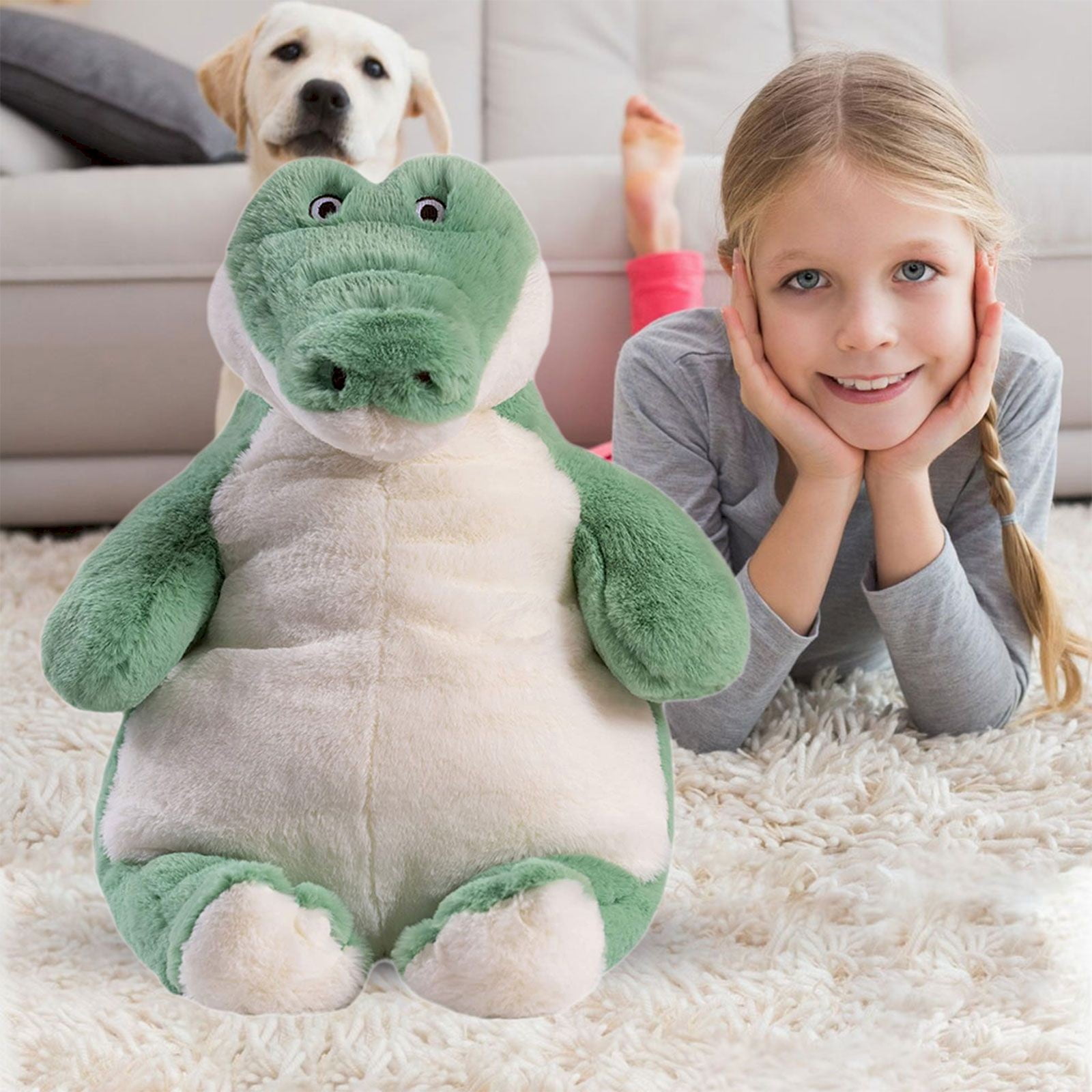 RUIG Alligator Weighted Stuffed Animals, 17" Weighted Crocodile Plush Toy Large Weighted Plush Animal Pillow Gifts for Boys and Girls,Weighted Stuffed Animals for Baby Girl Boy Adult Kid Gift