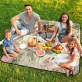 thumbnail image 7 of Colored Grid Geometry Outdoor Picnic Blanket, Foldable Waterproof Beach Mat, Portable Beach Blanket for Beach Camping, Hiking, Family Concerts, 7 of 7