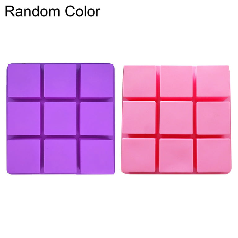 2pcs Silicone 6 Grid Square Silicone Molds soap molds silicone shapes  baking