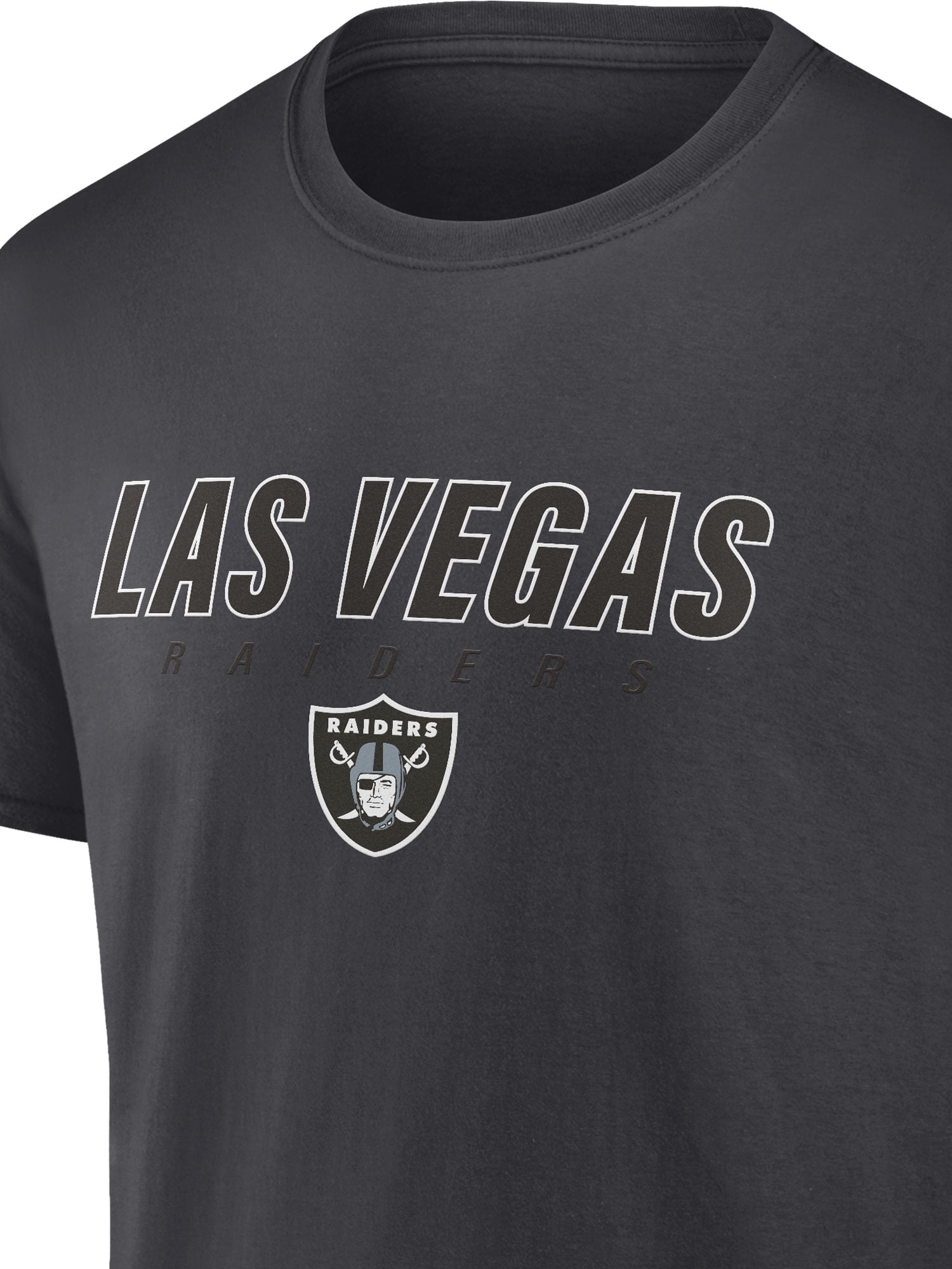 NFL Las Vegas Raiders Men's Cotton Charcoal Heather Short Sleeve T-Shirt