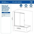thumbnail image 2 of Stilaro 48'' x 58'' Framed Sliding Bathtub Door with CrystalTech Treated 3/16'' Tempered, Clear Glass, Matte Black Hardware, SKU: AQ-1430-BL-L-R, 2 of 4