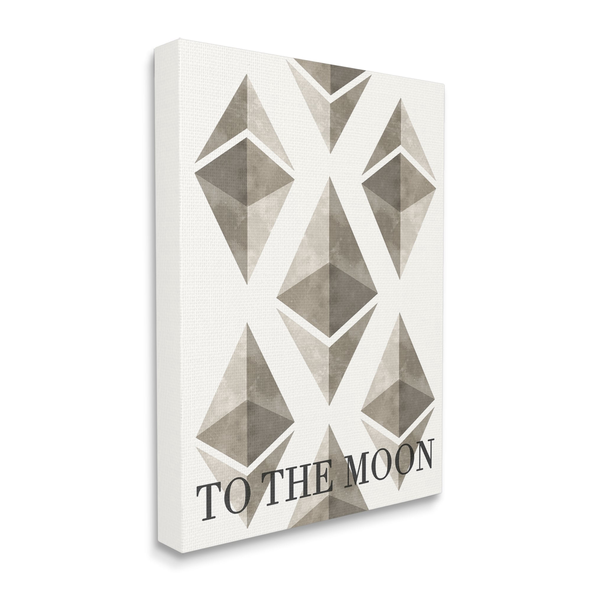 Stupell Industries Ethereum To The Moon Typography Painting Gallery Wrapped Canvas Art Print Wall Art, 16 x 20