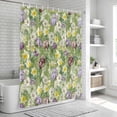 thumbnail image 5 of Green Botanical Shower Curtain Set - Standard 72" x 72" Washable Bathtub Curtain with 12 Hooks, Spring Floral Summer Botanical Rustic Waterproof Fabric Shower Curtains for Bathroom/Bathtub Décor, 5 of 6