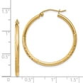 thumbnail image 3 of Boucles d'Oreilles Créoles en Or Jaune 14k, Tube Rond 2 mm, 3 of 7