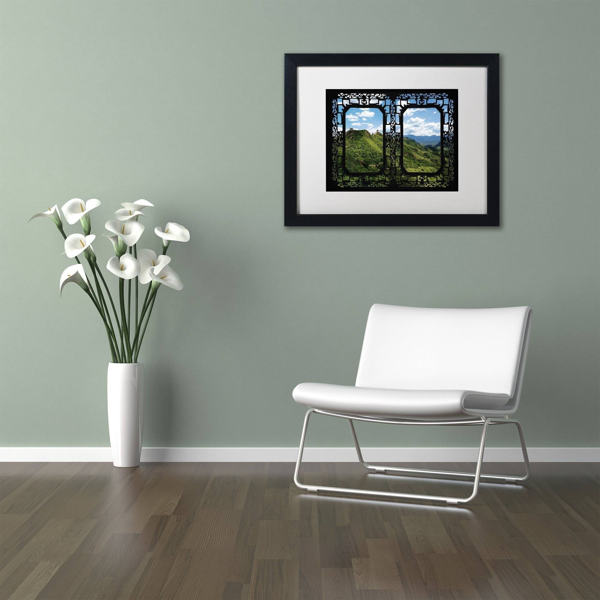 Trademark Fine Art "Window Wall" Canvas Art by Philippe Hugonnard, White Matte, Black Frame