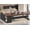 Walnut, variant on 78.7" Executive L Shaped Desk with Power Outlets & File Cabinet, Large Corner Computer Desk with 3 Drawers and Shelves, Modern Workstation for Home Office, Black