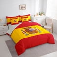 thumbnail image 2 of Manfei Spain Flag 7pcs Queen Bedding,Red Yellow Bedding Comforter Set Queen,Light Gray Reversible, 2 of 7