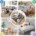 thumbnail image 4 of Gray and Gold Marble Golden Lines Pattern Square Tablecloth,Waterproof Square Table Cover,Wipeable Spillproof Washable Table Cover for Home Kitchen Party Decor 52"x52"(132x132cm), 4 of 6