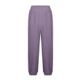 thumbnail image 5 of SuTry Kids Double Sided Plush Pants Winter Solid Color Cuffed Ankles Thermal Lined Casual Bottoms Soft Comfortable Home Outwear Pants for Boys Girls 5-15 Years(Purple,Purple), 5 of 9
