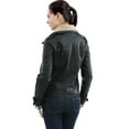 thumbnail image 5 of Jessie G. Women's "Jessica" Slim Fit Faux Leather Aviator Jacket, 5 of 5