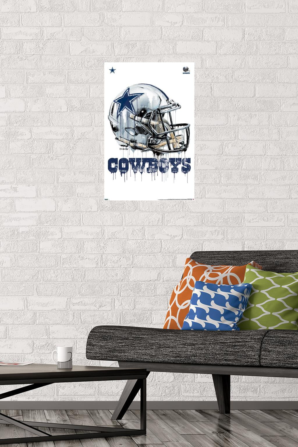 : Trends International NFL Dallas Cowboys - Drip Helmet 20 Wall  Poster, 14.725 x 22.375, Premium Unframed Version : Sports & Outdoors