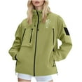 thumbnail image 3 of Wiyuqeen Womens Rain Jackets Waterproof with Hood Zip Up Lightweight Graphic Rain Coats Travel Hiking Windbreaker Jacket Zipper Pocket, 3 of 10