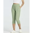 thumbnail image 4 of Real Essentials 3 Pack: Women's Ribbed Capri Jogger Lounge Sweatpants with Pockets Yoga Workout (Available In Plus Size), 4 of 6