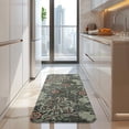 thumbnail image 4 of Green Pioneer Flower Pattern Kitchen Rug Mat,Kitchen Runner Rugs Non Skid Washable,Decorative Kitchen Floor Mats for Kitchen,Sink,Laundry,17"x47.2", 4 of 7