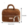 thumbnail image 2 of Bolsa de maquillaje peluda de gran capacidad bolsa de cosas peludas con cremallera bolsa de almacenamiento suave y bonita, 2 of 6