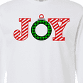thumbnail image 4 of Inktastic Joy Christmas Ornament with Candy Cane Stripes Long Sleeve T-Shirt, 4 of 5