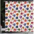 thumbnail image 4 of Ambesonne Wooden Shower Curtain, Scary, 69"Wx84"L, Multicolor, 4 of 5