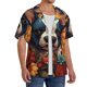 thumbnail image 2 of Balery Cute Colorful Flower French Bulldog Camisa Casual de Manga Corta con Botones para Hombre, Texturizada, Estilo Cubano, para Playa, Verano-Medium, 2 of 5