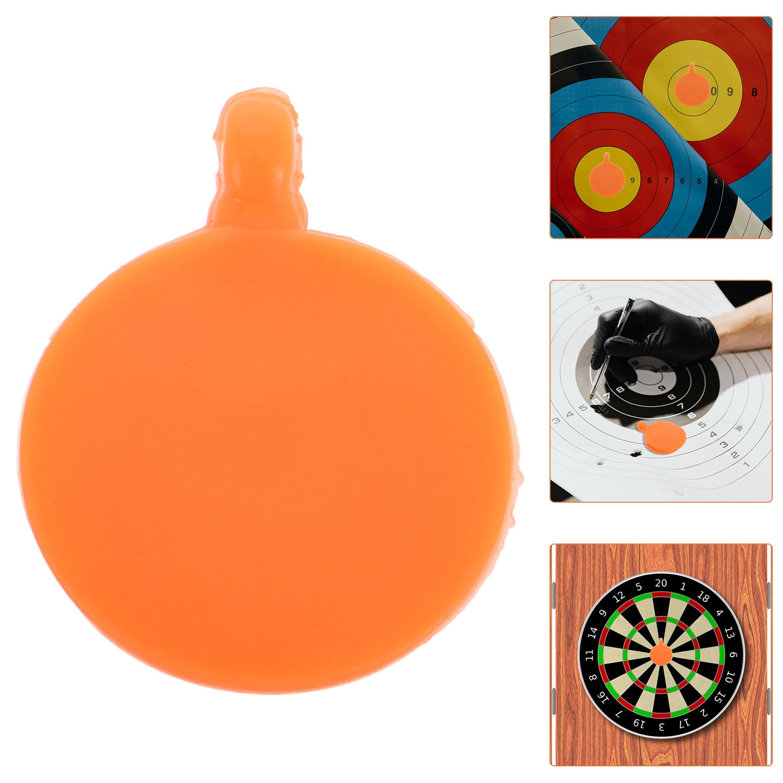 FOMIYES 10Pcs Precision Silicone Target for Hanging Range Practice in Orange for Competitive Archery
