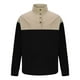 thumbnail image 3 of Blusa y camisa de manga larga con cuello alto para hombre, estilo casual, con retazos, de algodón., 3 of 5