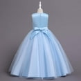 thumbnail image 6 of Odeerbi 2024 Kids Dress Girls Sleeveless Princess Dress Bow Tie Lace Flowers Mesh Dress Tufted Dress, 6 of 6