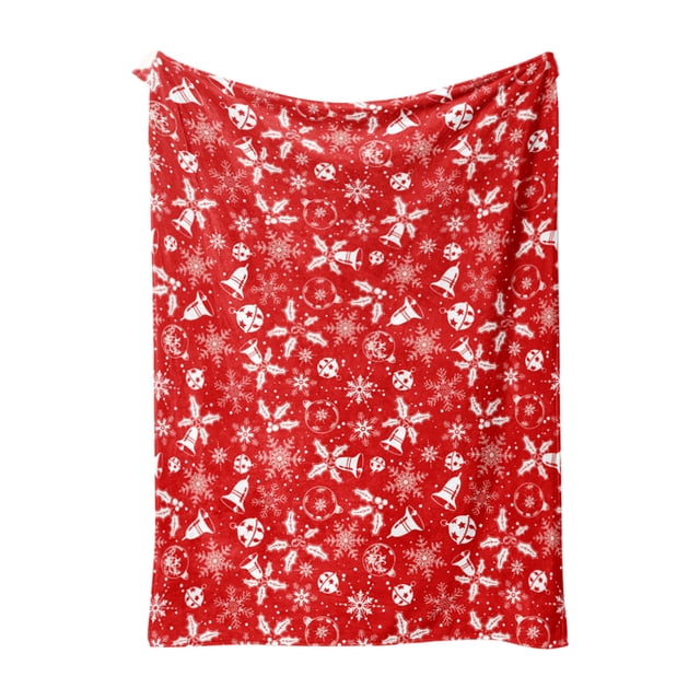 Sofa Vama Ropa de Cama Manta de felpa francesa de la serie navideña Manta de felpa para la siesta en casa o en la oficina for Navideño