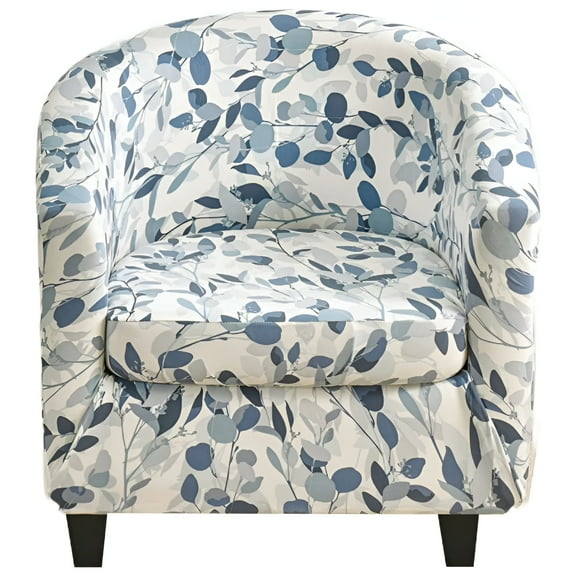 AUQ 2 Pieces Club Chair Slipcover Stretch Waterproof Tub Chair Slipcover Armchair Covers Sofa Cover Removable Round Barrel Chair Covers Couch Furniture Protector Cover for Living Room