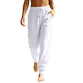 thumbnail image 3 of VV AVEORS Joggers For Women High Waisted Drawstring Sweatpants Trendy Joggers With Pockets Workout Athletic Sweat Pants 2026 White 2XL, 3 of 8