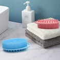 thumbnail image 4 of Silicone double-sided bath brush Bath brush soft touch brush exfoliating cleanblue, 4 of 5