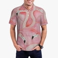 thumbnail image 1 of Balery Flamingos Camisa Polo de Hombre con Estampado, de Manga Corta y Tejido Medio, Camisa Tipo Golf Polo-4X-Large, 1 of 6