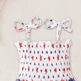 thumbnail image 4 of KPOPLK 4th of July Toddler Dress Outfit American Flag Dress Patriotic Independence Memorial Day Dress Summer Clothes(18-24 Months,Beige), 4 of 5