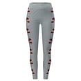 thumbnail image 4 of FYEGRE Women's Workout Leggings with Festive Color Block Print Soft Stretchy Comfort Pants for Yoga Training Grey M, 4 of 5