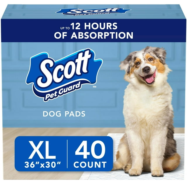 Almohadillas para perros Scott XL, 76 x 91 cm, 40 unidades, absorbentes