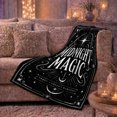 thumbnail image 6 of Midnight Magic Celestial Star, Festive Halloween Scene, Warm Flannel Blanket for Living Room and Reading Nook with Detailed Artwork, Art Lovers Christmas Gift, Festive Home Decor, 6 of 9