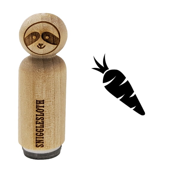 Carrot Vegetable Rubber Stamp for Scrapbooking Crafting Stamping - Mini 1/2 Inch