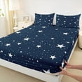 thumbnail image 3 of Feelyou Cartoon Stars Print Twin Sheet Sets, Teen Kid Boy Girl Bedding, 3pcs, 3 of 7