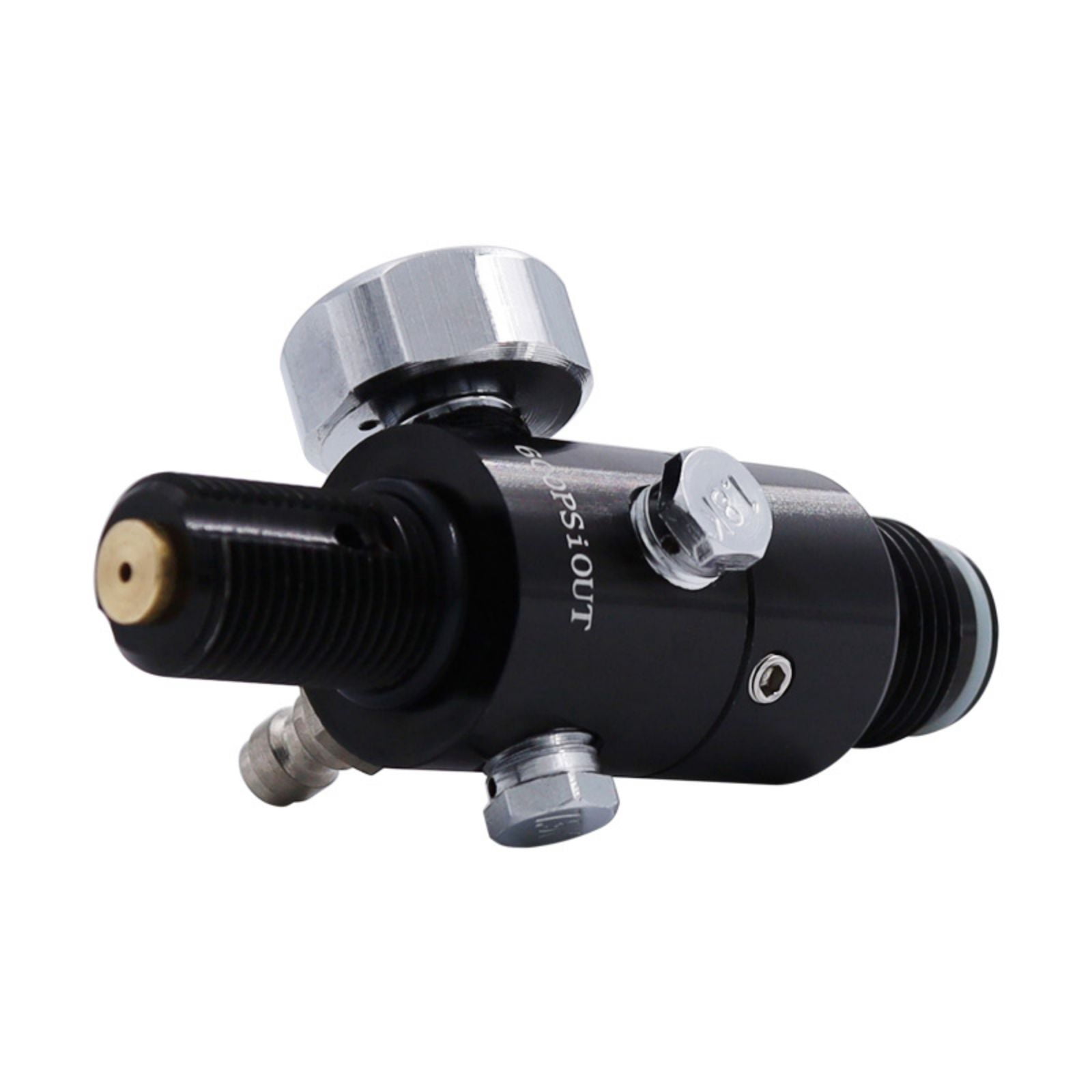 TUXING 4500PSI Paintball Air Tank Regulator & Valve Guage, Durable Aluminum Paintball Regulator,for Industrial(Inlet 4500psi, Outlet 2200psi),5/8-18UNF