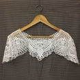 thumbnail image 5 of Lace Scarf Shawl - Shell Pattern Tassels Decor Pullover Shawl Wrap Summer Hollow Crochet Lace Evening Cape Fashion Accessories, 5 of 8