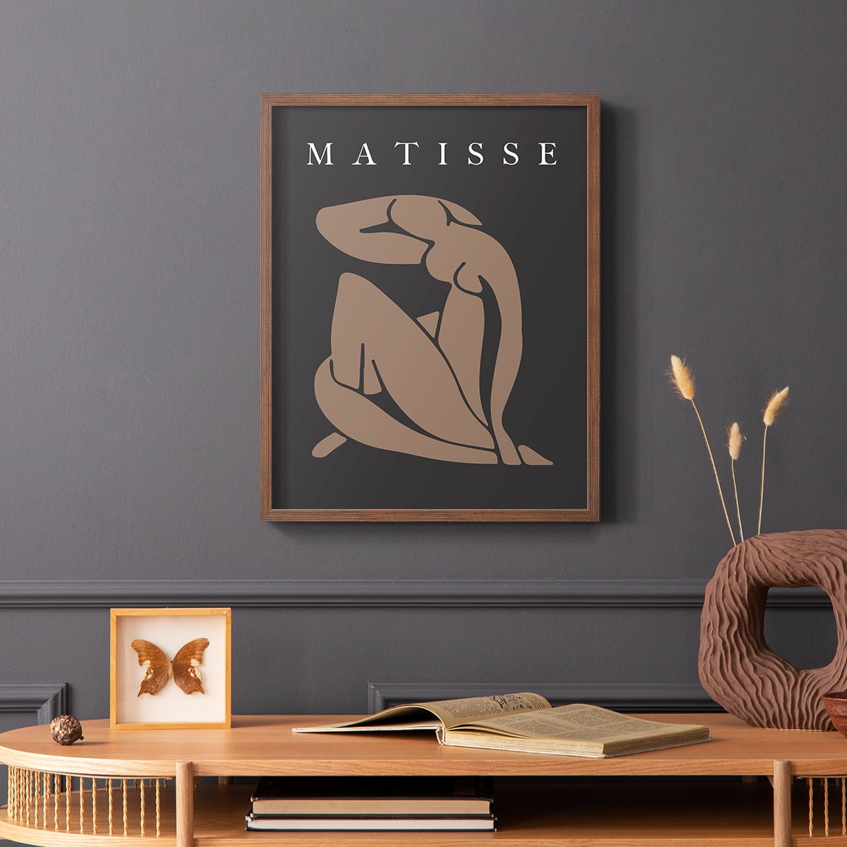 Matisse CCCLXXVII in Brown Solid Wood 8 x 10 Framed Print